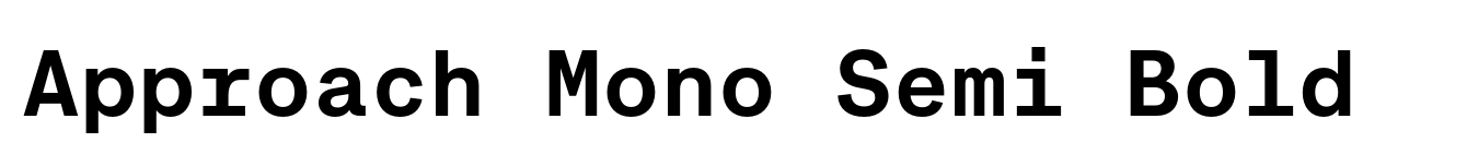 Approach Mono Semi Bold image